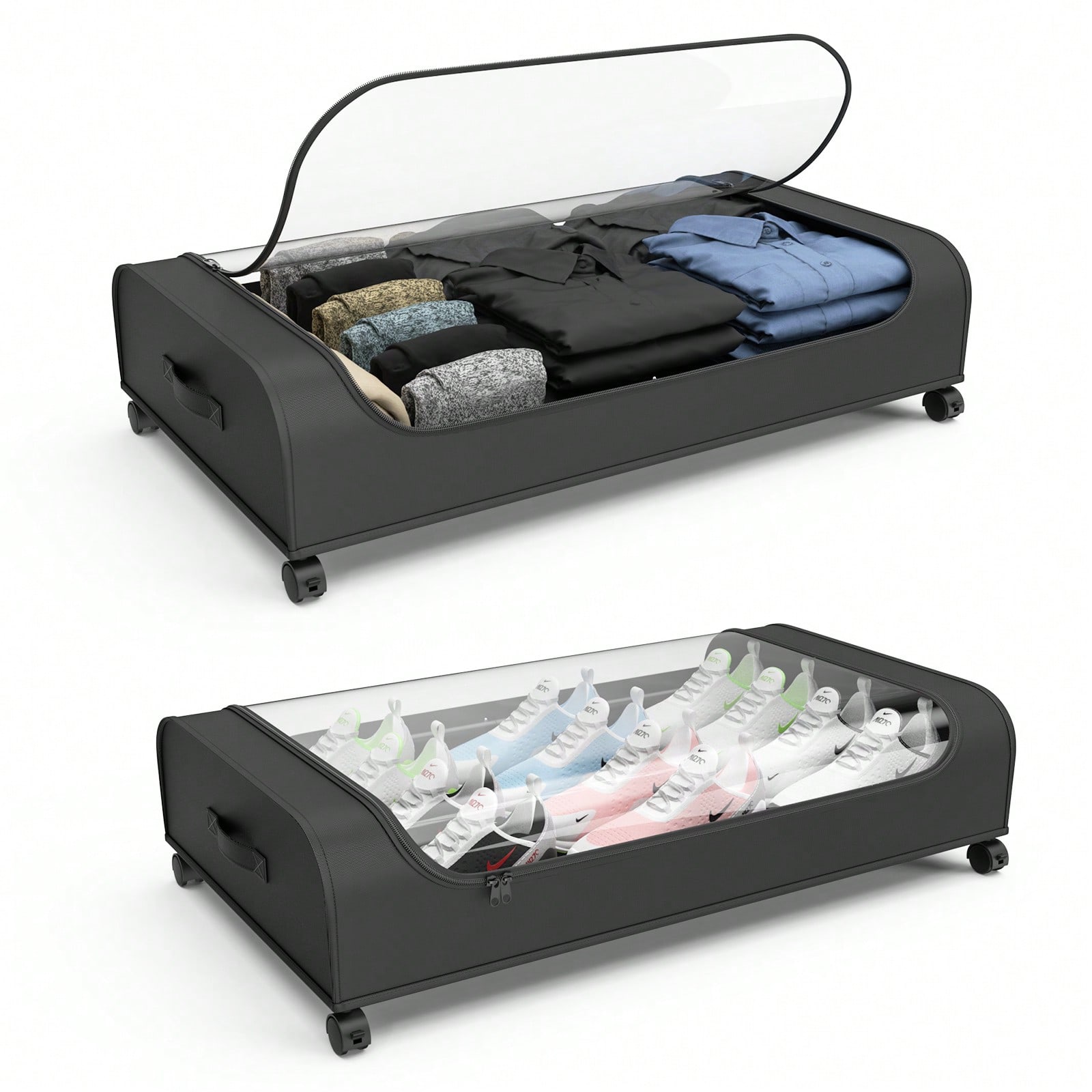 Cabinet Handle Pull - Underbed Storage Organizer With Wheels Clear